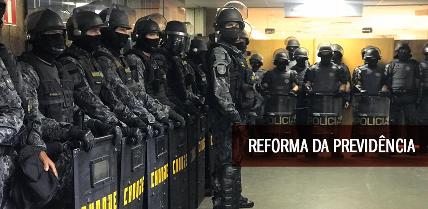 PREVIDENCIA MARCO1 — Debaixo de protestos reprimidos pela PM, deputados aprovam Reforma da Previdência estadual — ADunicamp