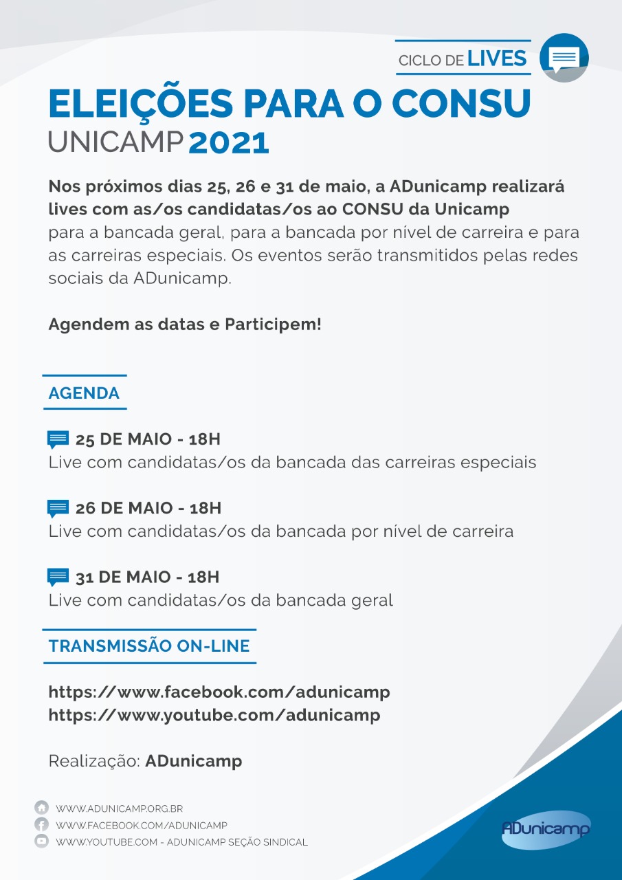 consu — Eleições para o CONSU da Unicamp - 2021 — ADunicamp