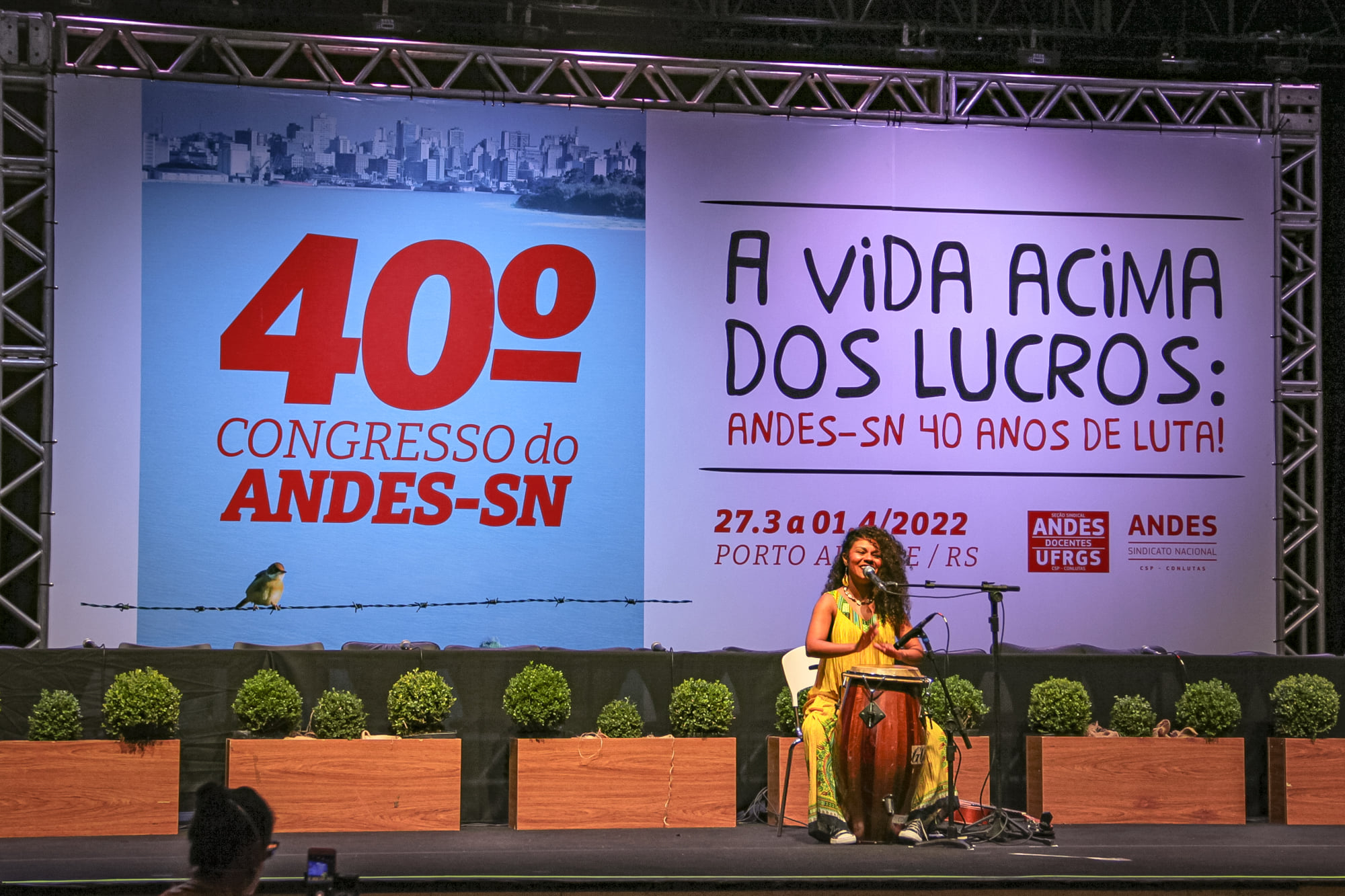 andes 40 congresso 04 — Vida acima dos lucros e fora Bolsonaro marcam abertura do 40º Congresso do ANDES-SN — ADunicamp