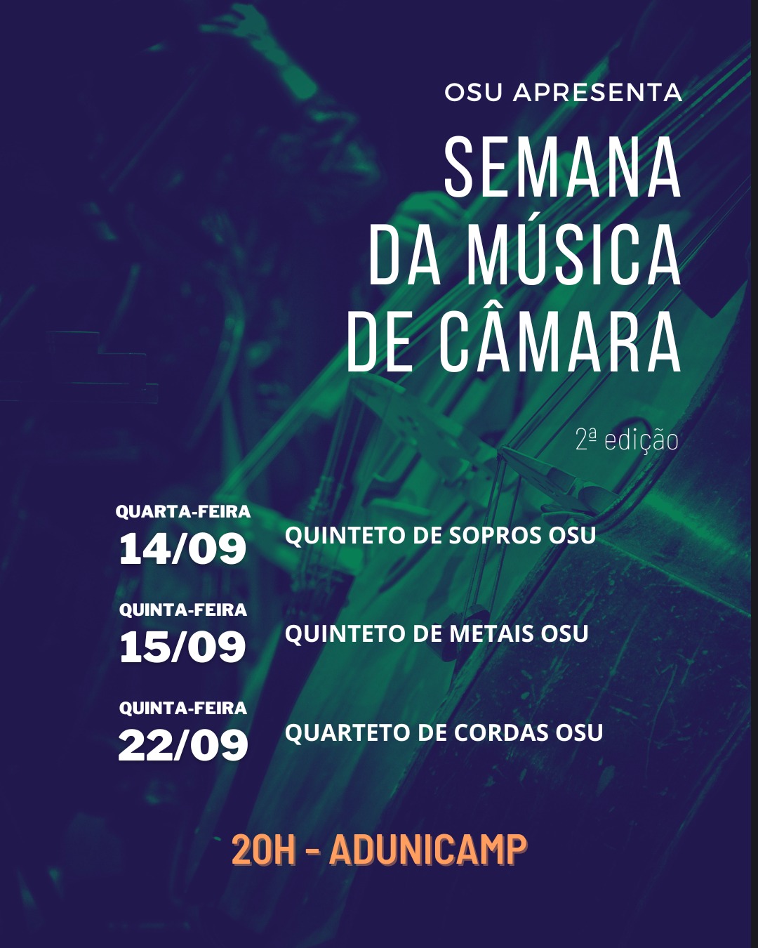 CARD ADUNICAMP — Orquestra Sinfônica da Unicamp realiza 2a. edição da “Semana da Música de Câmara” — ADunicamp